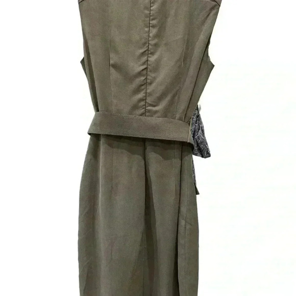 Trina Turk Olive Military Belted Dress, Size 0, Pre-Owned - Picture 2 of 11